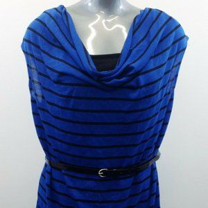 Bongo women's Junior Plus 2X Blue Black Striped